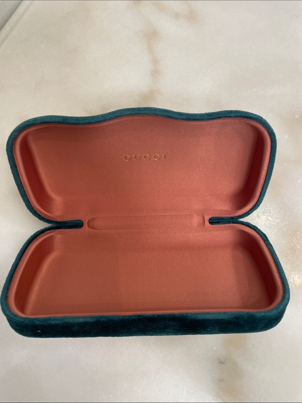 G u c c i Plush Velvet Eyewear Case in Teal - Picture 4 of 7